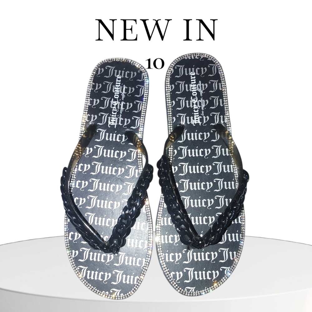 Juicy Couture Black Sandals Size 10